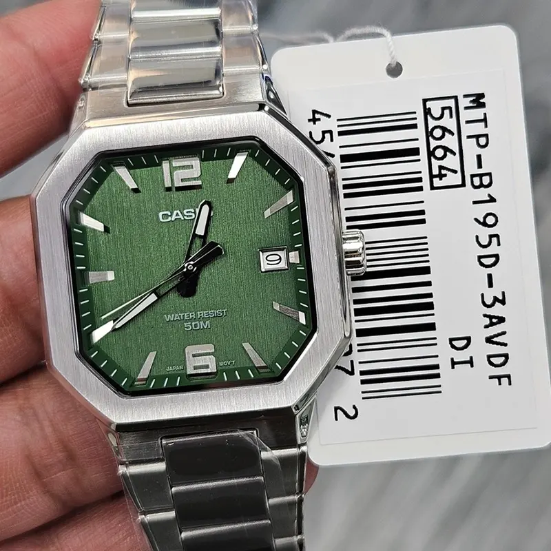 Casio Enticer Sporty Green Texture Dial Men's Watch- MTP-B195D-3AV
